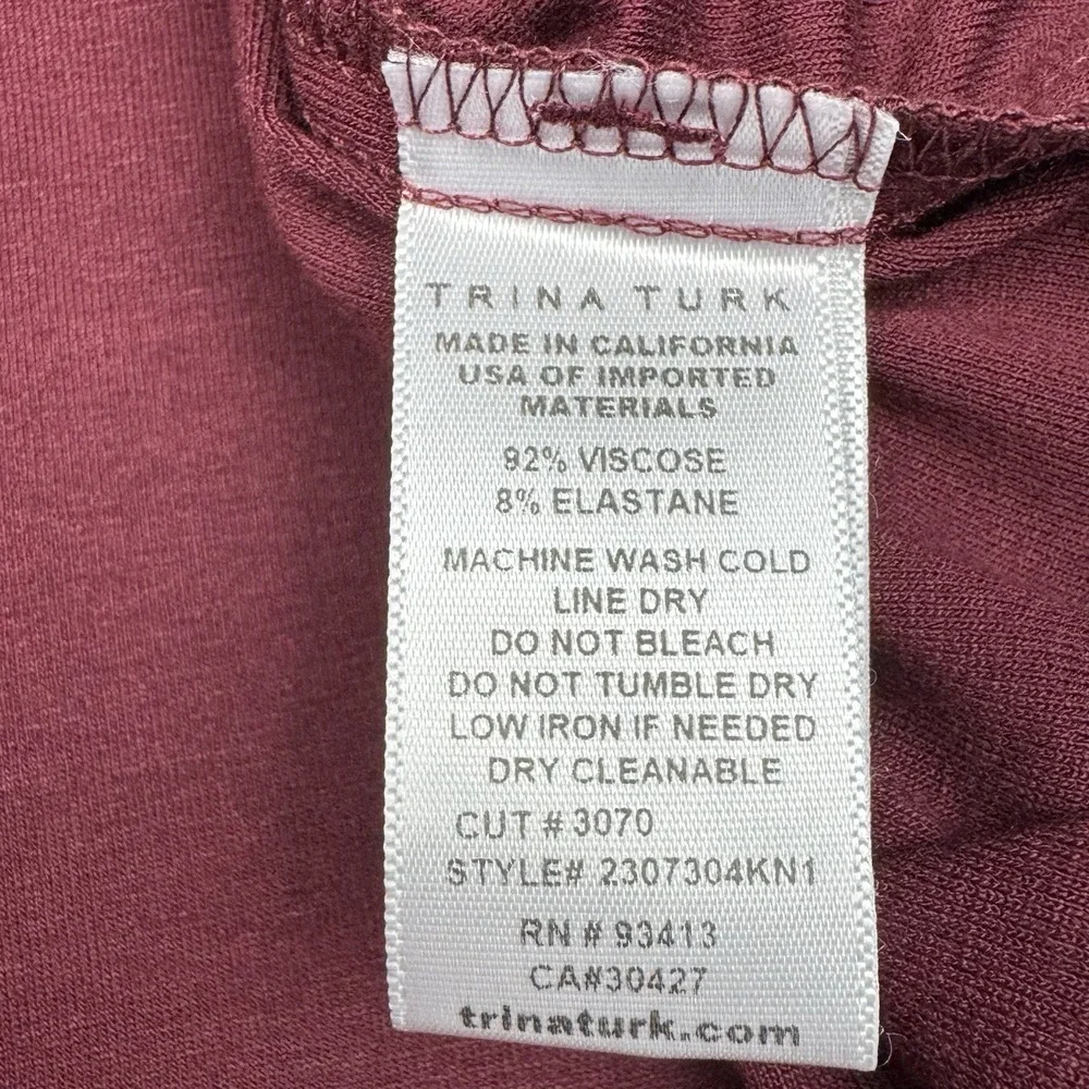 Trina Turk 5th Avenue Mini Dress Womens Large Colorblocked Blouson Pink Burgundy